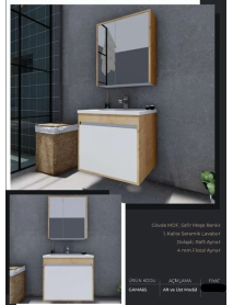65 CM GAMA BANYO DOLABI MEŞE RENK