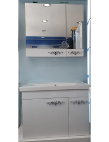 80 cm Tunç Beyaz Model Banyo Dolabı
