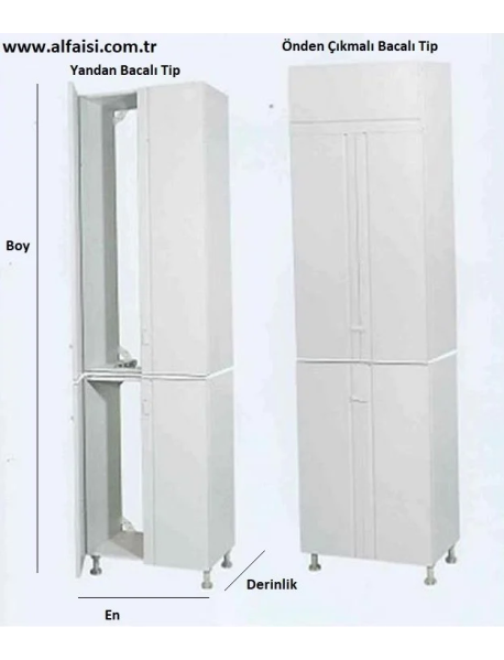 İki Parçalı Kombi Kabini 60x220x38